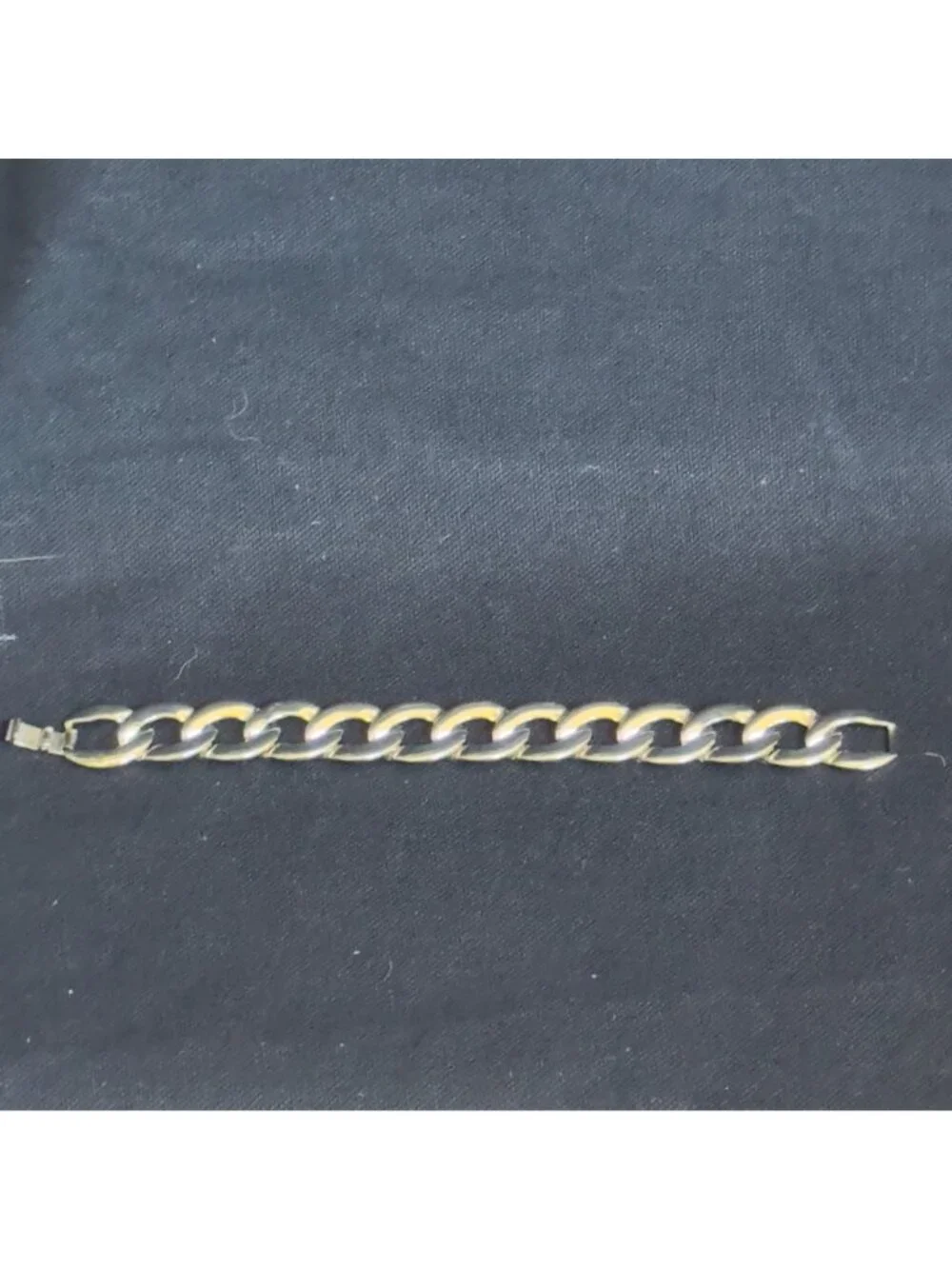 Men's Stainless Steel Cuban Link Bracelet 8.5 Inches Polished Silver Tone